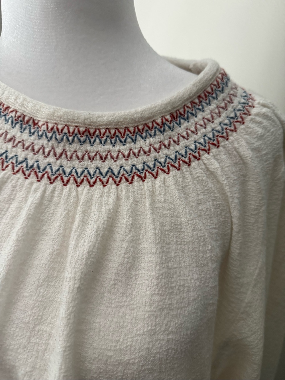 Madewell Smocked Neck Women's Top - Picture 2 of 7